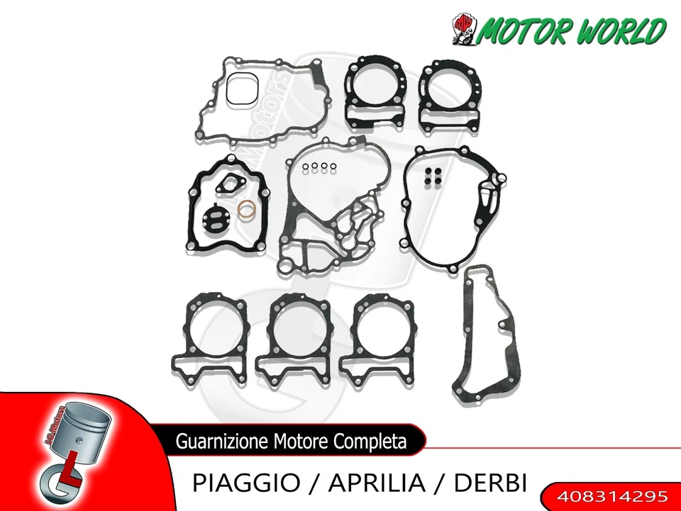 KIT GUARNIZIONI MOTORE COMPLETA PER PIAGGIO 250 BEVERLY 2005 2006 2007 - Immagine 1 di 1