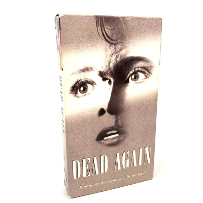 Dead Again (VHS, 1991) Blockbuster Video Pre-Viewed Tape PVT - Emma Thompson Foto 1 de 4
