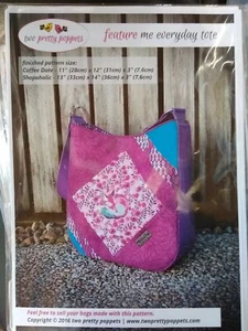 Nuevo en paquete patrón de papel | Feature Me Everyday Tote | por Two Pretty Poppets - Imagen 1 de 1