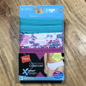 Hanes Constant Comfort Hipster Panties Size Small 5 Womens Underwear 3 Pack New - Picture 1 of 8