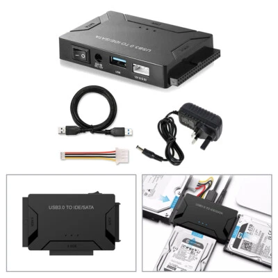 USB 3.0 to IDE&SATA Converter External Hard Drive Adapter 2.5" 3.5" Cable Kit - Image 1 of 4