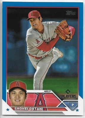 2023 Topps MLB Players Clubhouse Shohei Ohtani #17 Blue Parallel #'d /150 Angels - Image 1 of 2