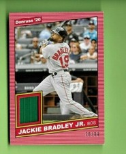 JACKIE BRADLEY JR GAME USED  JERSEY RELIC 2020 DONRUSS 86M-JA RED SOX SER #d /99