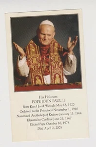 Tarjeta del Papa Pablo Juan Segunda Misa Catedral de San Patricio - Imagen 1 de 2