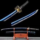 Blue Blade 1095 High Carbon Steel Japanese Samurai Dragon Sword Katana Sharp