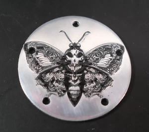 Cubierta de sincronización de 5 agujeros Death Moth Flash tatuaje doble cámara para Harley 1999-2017 - Imagen 1 de 1