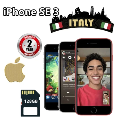 NUOVO Apple iPhone SE 3a Gen. Nero Bianco Rosso - 128GB (Sbloccato) 💎Originale - Immagine 1 di 4