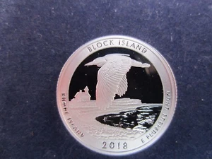 2018 S Silver Quarter BLOCK ISLAND WILDLIFE RI Deep Cameo Mirror Proof - Bild 1 von 3