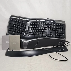 Microsoft Keyboard 4000 v1.0 KU-0462 Natural Ergonomic USB Wired with Riser - Picture 1 of 9