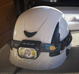White Hardhat Malta Dynamics Apex Type II CLASS C Hardhat COMES WITH HEADLAMP - Picture 1 of 7