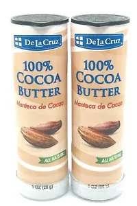 Paquete de 2 hidratantes 100% manteca de cacao De La Cruz 1 oz - Imagen 1 de 5