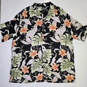 Cubavera Herren All Over Floral Button Down Hemd XXL Hawaii Kurzarm Viskose - Bild 1 von 9
