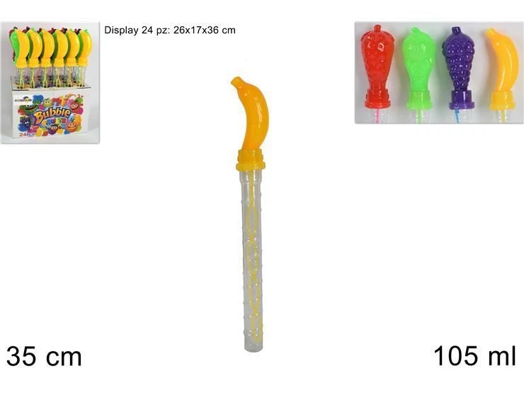z Set 24 Pezzi Bolle Di Sapone Spada Frutta Gioco Divertimento Bambini dfh - Immagine 1 di 1