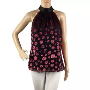 Ramy Brook Pam Top Gr. M Mahagoni schwarz geblümt - Bild 1 von 7
