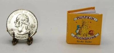 LEE ANN BORGIA MINIATURE BOOKS 1:12 SCALE MINIATURE BOOK PUMPKIN MOONSHINE TASHA TUDOR DOLLHOUSE SCALE