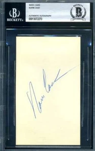Norm Cash BAS Beckett Coa Signed 3x5 Index Card Autograph - Picture 1 of 1