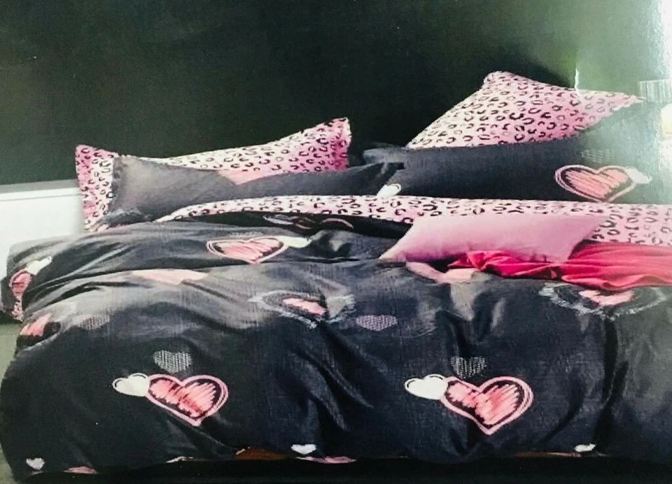 Sábana bajera de algodón Queen de diseño de 3 piezas 1 sábana plana + 2 fundas de almohada Foto 1 de 1