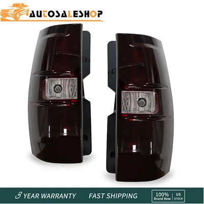 Tail Lights Brake Lamps For 2007-2014 Chevy Suburban Tahoe Red Smoke Left&Right Foto 1 de 4