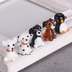 2 PIEZAS cuentas sueltas de vidrio con forma de perro/pingüino hechas a mano para hacer joyas - Imagen 1 de 11