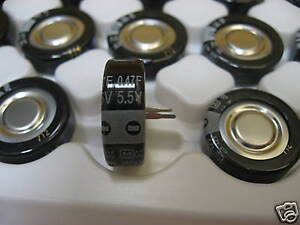 Lot de 2 Condensateurs Sauvegarde Backup 0.47Farad 5.5V Panasonic EECF5R5U474