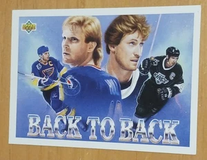 WAYNE GRETZKY / BRETT HULL - 1992-93 Upper Deck Hockey Back-to-Back #423 - Picture 1 of 2