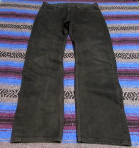 Levis 505 Jeans Herren 37x34 Schwarz Denim Dark Wash Straight Leg Mid Rise Regular Fit - Bild 1 von 17