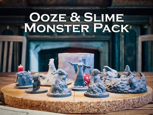 Ooze and Slime Monster Pack | 9 Miniatures Starter Set | DnD D&D Tabletop Minis - Picture 1 of 10