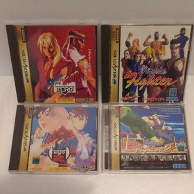 Sega Saturn software 4-piece set Street Fighter ZERO/ZERO2 Virtua Fighter/2