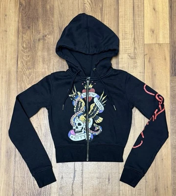 Sudadera con Capucha con Cremallera Estilo Y2K Ed Hardy de Colección para Niños/Talla: XS Foto 1 de 4