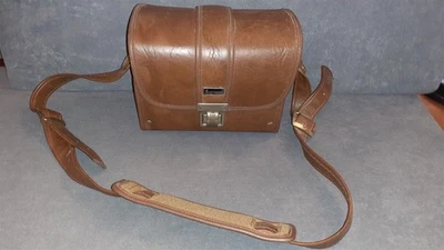 Estuche de transporte rígido vintage para cámara Marsand con correa de cuero sintético 9x7 [BONITO] Foto 1 de 4