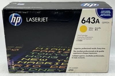 Cartucho de impresión de tóner amarillo original HP LaserJet 643A Q5952A LaserJet 4700 Foto 1 de 4