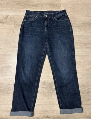 Pantalones de mezclilla Style & Co Boyfriend talla 8 con puños 29x25  Foto 1 de 4