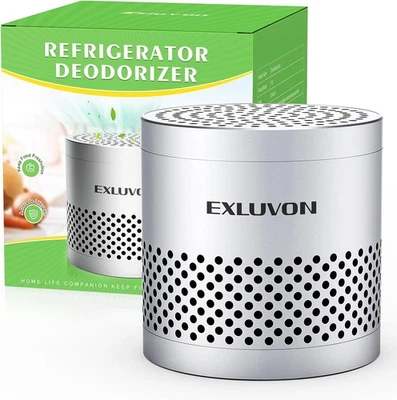 EXLUVON Fridge Deodorizer, Lasts for 10 Years Refrigerator Deodorizer Odor Silver