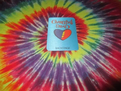 GRATEFUL DEAD BACKSTAGE PASS HEART LOVE LIGHTNING BOLT VALENTINES DAY-NEW-NR - Image 1 of 2