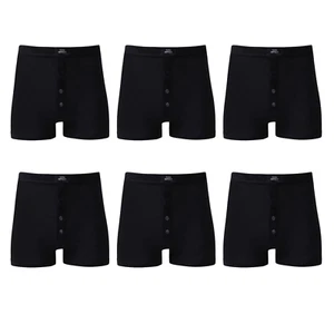 Pack Of 3and 6 Black Mens Cotton Boxer Shorts Trunks Comfort Fit Blend Underwear - Picture 1 of 1