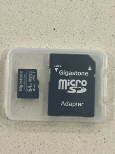 Carte Micro SD XC Gigastone 64 Go avec adaptateur SD - Photo 1 sur 1