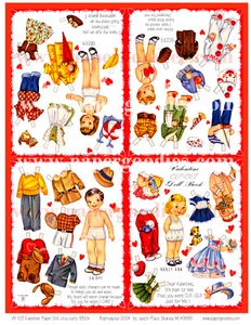 Quattro simpatici San Valentino PD anni 50 - mostrati come gruppo..ma sono carte singole-#0549-V - Foto 1 di 1