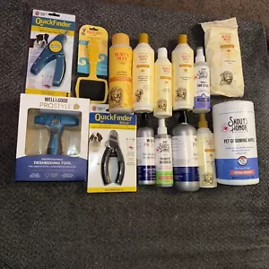 16 Stück Hundepflege Zubehör - Sprays Bürsten Shampoo Conditioner Haarschneidemaschine - Bild 1 von 24
