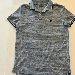 American Eagle Polo Medium M Men's Polo Core Flex Blue Shirt Classic Fit EUC - Picture 1 of 3