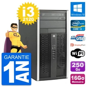 PC Tour HP Pro 6300 CMT Intel i3-2120 RAM 16Go Disque Dur 250Go Windows 10 Wifi - Photo 1/3