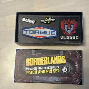 Borderlands Weapons Manufacturers Patch and Pin Set - Loot Crate Gaming *Sealed* - Picture 1 of 3