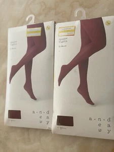SEXY WOMEN OPAQUE TIGHTS LOT 2-BIG CHERRY COLOR -SIZE S/M BRAND -“A NEW DAY” - Picture 1 of 24