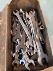 job lot Old Vintage tools Spanners (44) with tool box antique tools