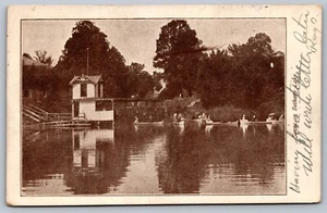 Seen On Bethany Lake Fishing Undivided Back 1907 Antique Posted Postcard F14 - Picture 1 of 5