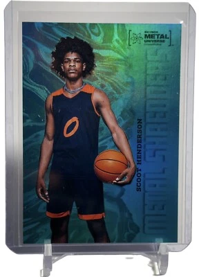 Scoot Henderson 2022-23 SkyBox Metal Universe Aqua Card #122 W/Top Loader - Image 1 of 4