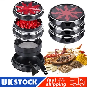 Smoke Grinder Aluminum Herb Grinders Hand Crank Crusher Herbal Tobacco 4-layer - Picture 1 of 9