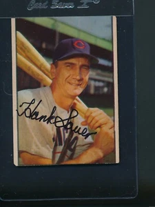1953 Bowman Color #48 Hank Sauer Cubs Signed Auto *E4274 - Picture 1 of 1
