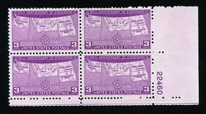 Francobolli Stati Uniti, Scott # 858 Blocco Targhe Mint, NG - Foto 1 di 1