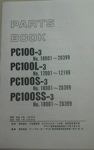 KOMATSU PC100-3 PC100L-3 PC100S-3 PC100SS-3 Excavator PARTS MANUAL - Foto 1 di 3