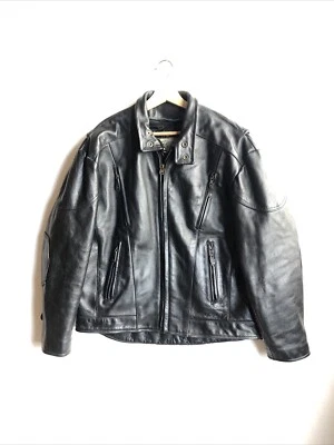 Jaqueta de motocicleta Daniel Smart 3M Thinsulate Racing couro genuíno tamanho 44 preta - Imagem 1 de 4